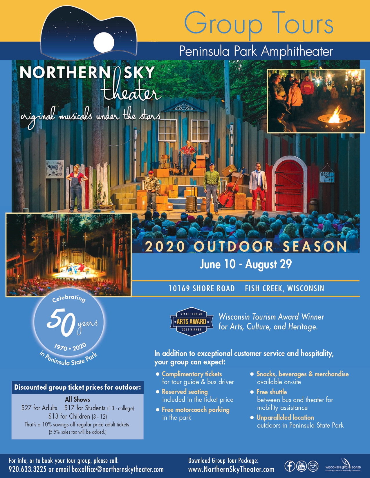 Group Sales Summer & Fall Northern Sky Theater