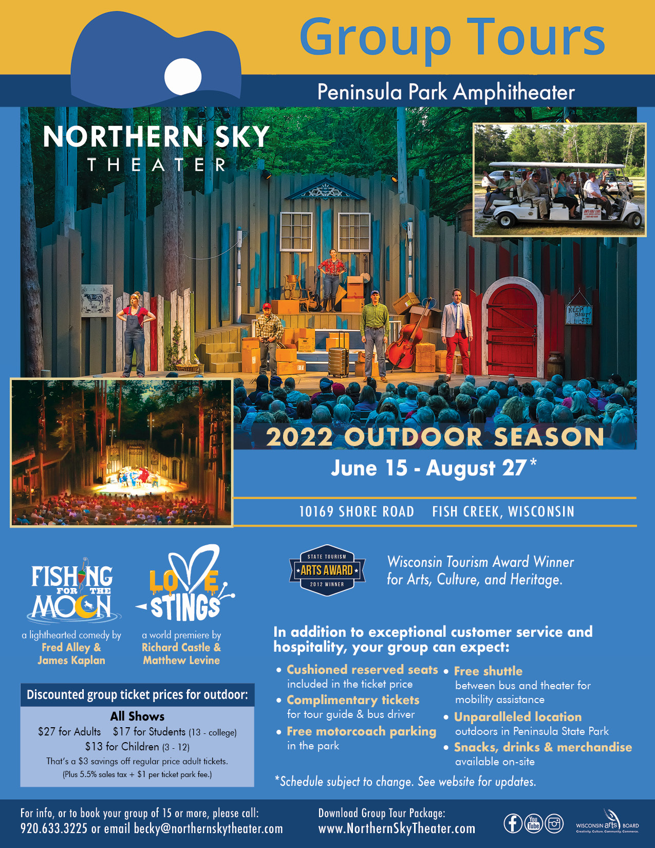 Northern Sky Theater 2022 Schedule Group Sales – Summer & Fall | Northern Sky Theater